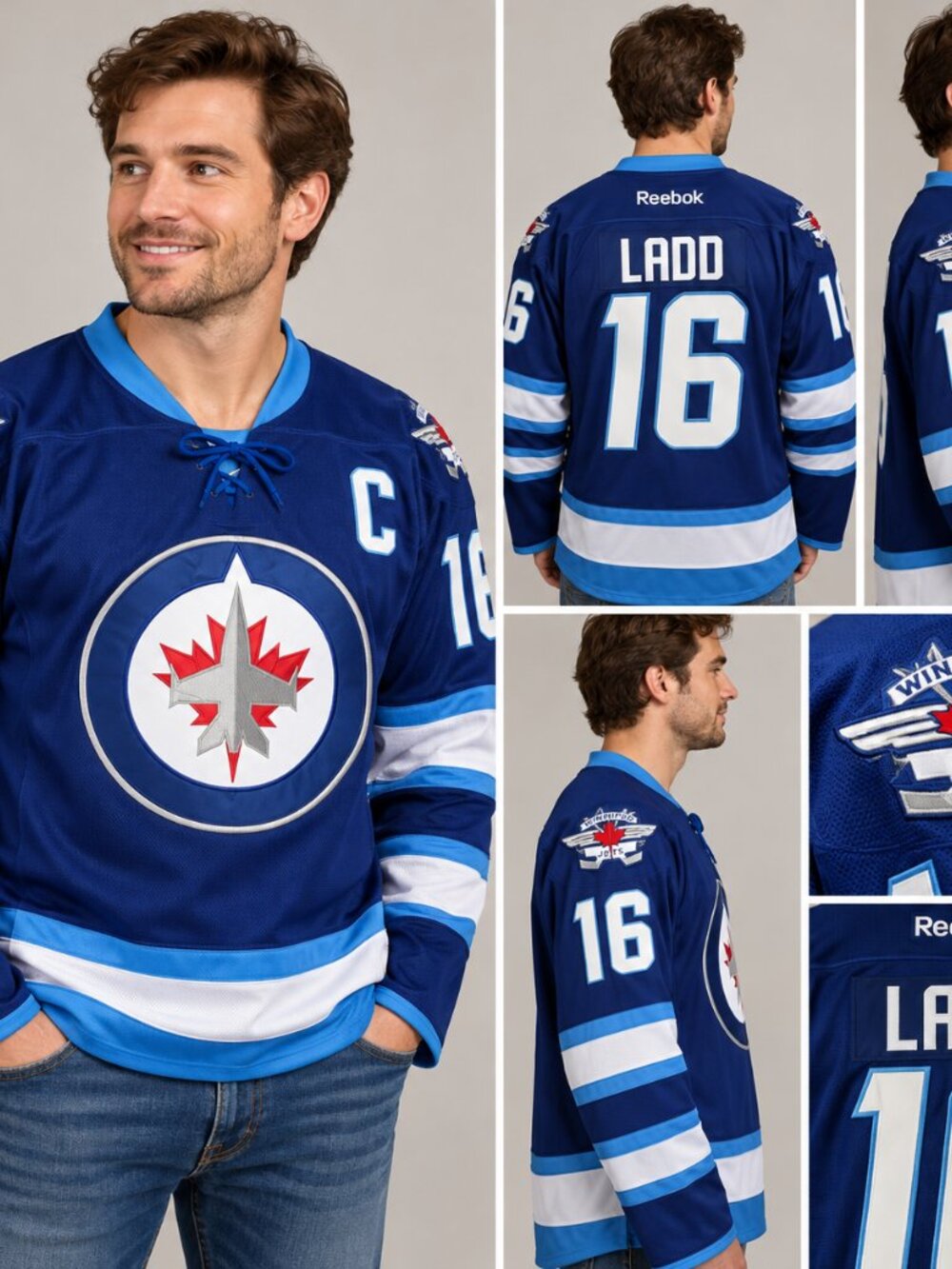 Winnipeg Jets Andrew Ladd #16 Captain Reebok NHL Jersey